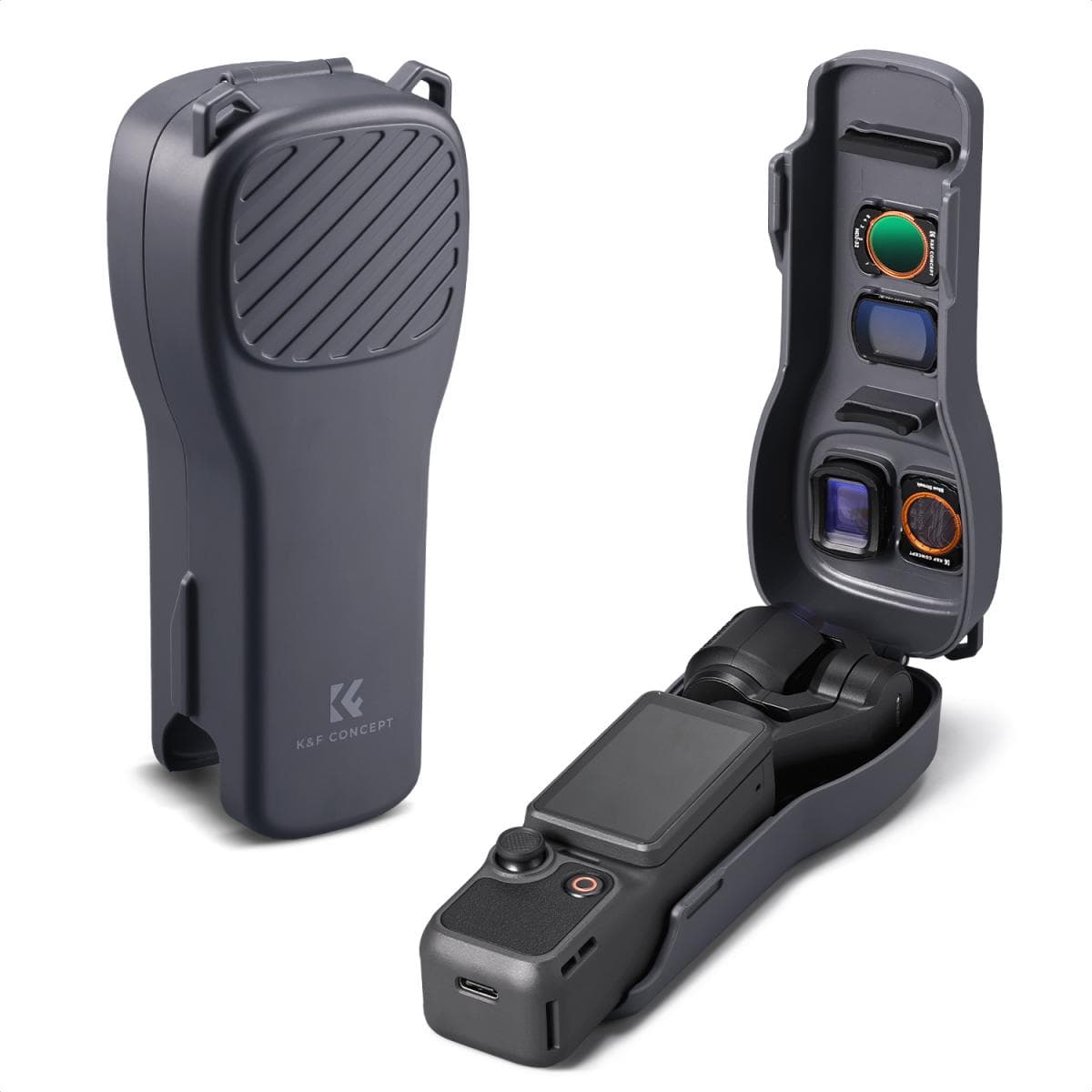 K&F DJI OSMO POCKET 4 PROTECTIVE CASE WITH 4 FILTTER SLOTS