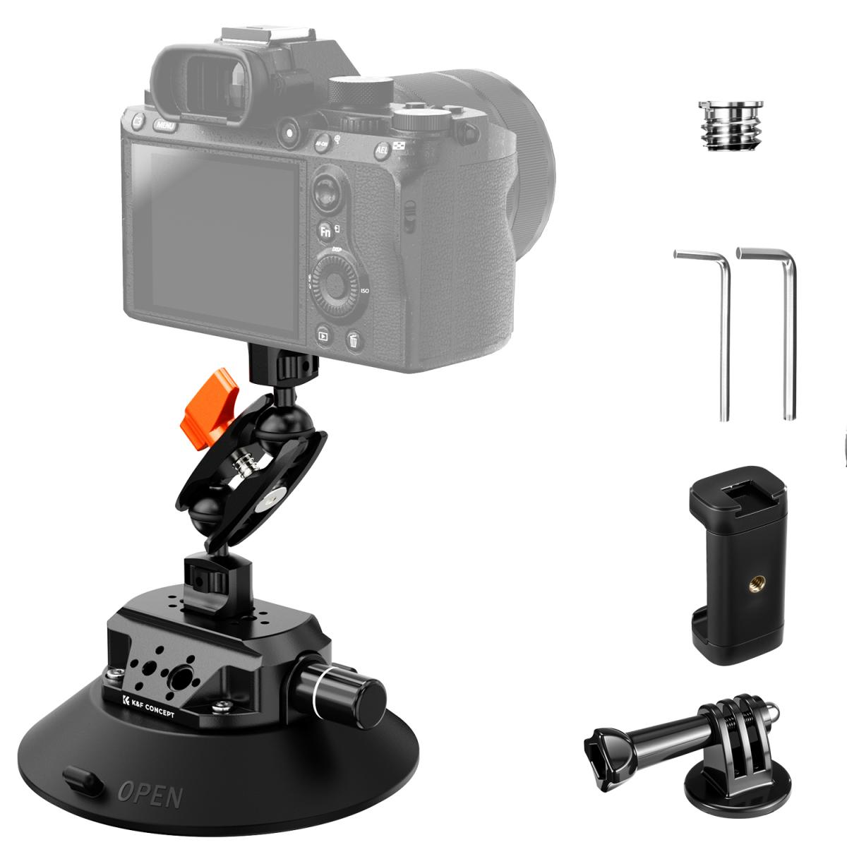 K&F 6-INCH CAMERA SUCTION CUP MOUNT